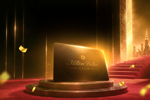 Visual de Million Dollar Club de D Prime, programa de fidelidad para IB con recompensas y beneficios exclusivos
