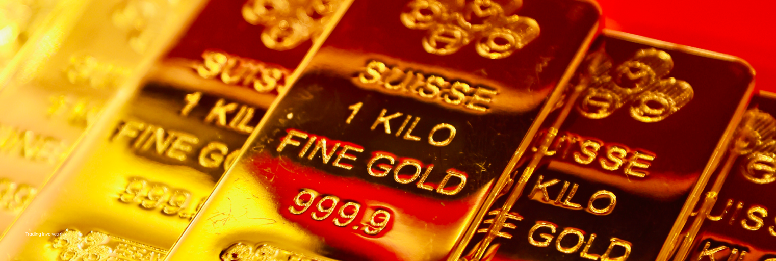 Primer plano de lingotes de oro físico exhibidos por D Prime en WikiEXPO Hong Kong 2026.